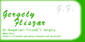 gergely fliszar business card